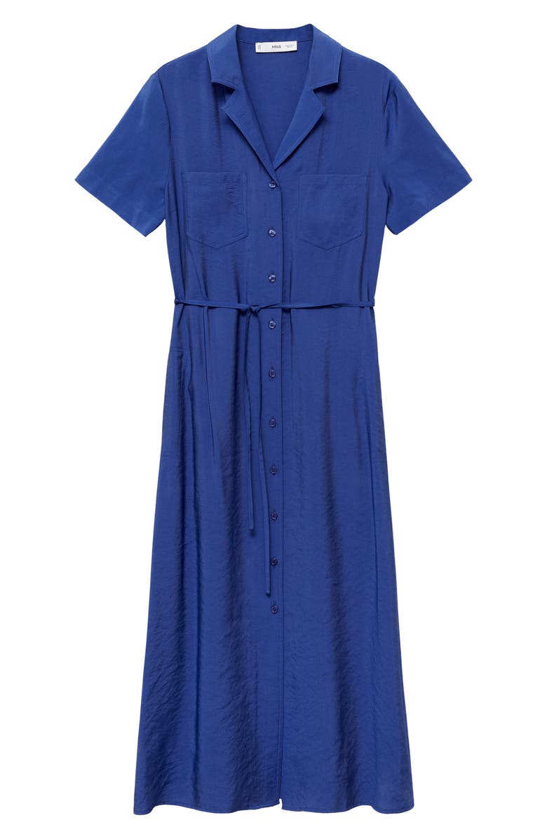 MANGO Short Sleeve Pocket Shirtdress, Alternate, color, 