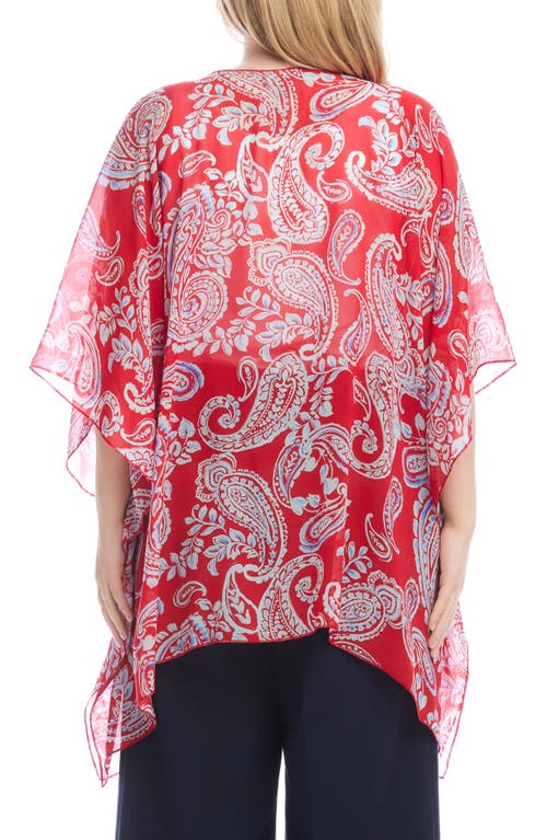 Karen Kane Paisley Print Open Front Jacket In Paisley