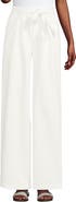 Lands' End High Ridge Twill Pull On Pleated Wide Leg Pants
