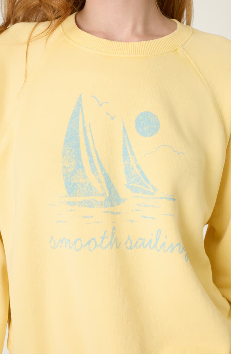 PJ Salvage Meet Me by the Sea Cotton French Terry Graphic Sweatshirt, Alternate, color, 