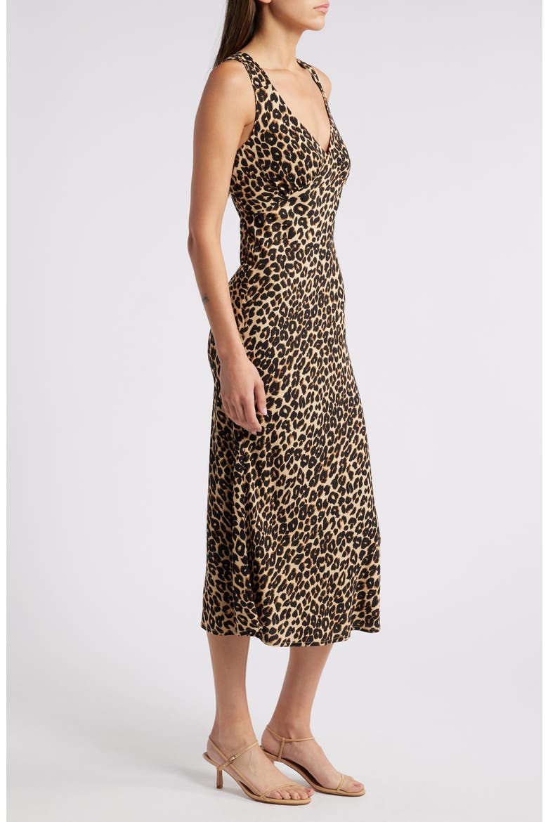 Beauden Print V-Neck Dress, Alternate, color, LEO
