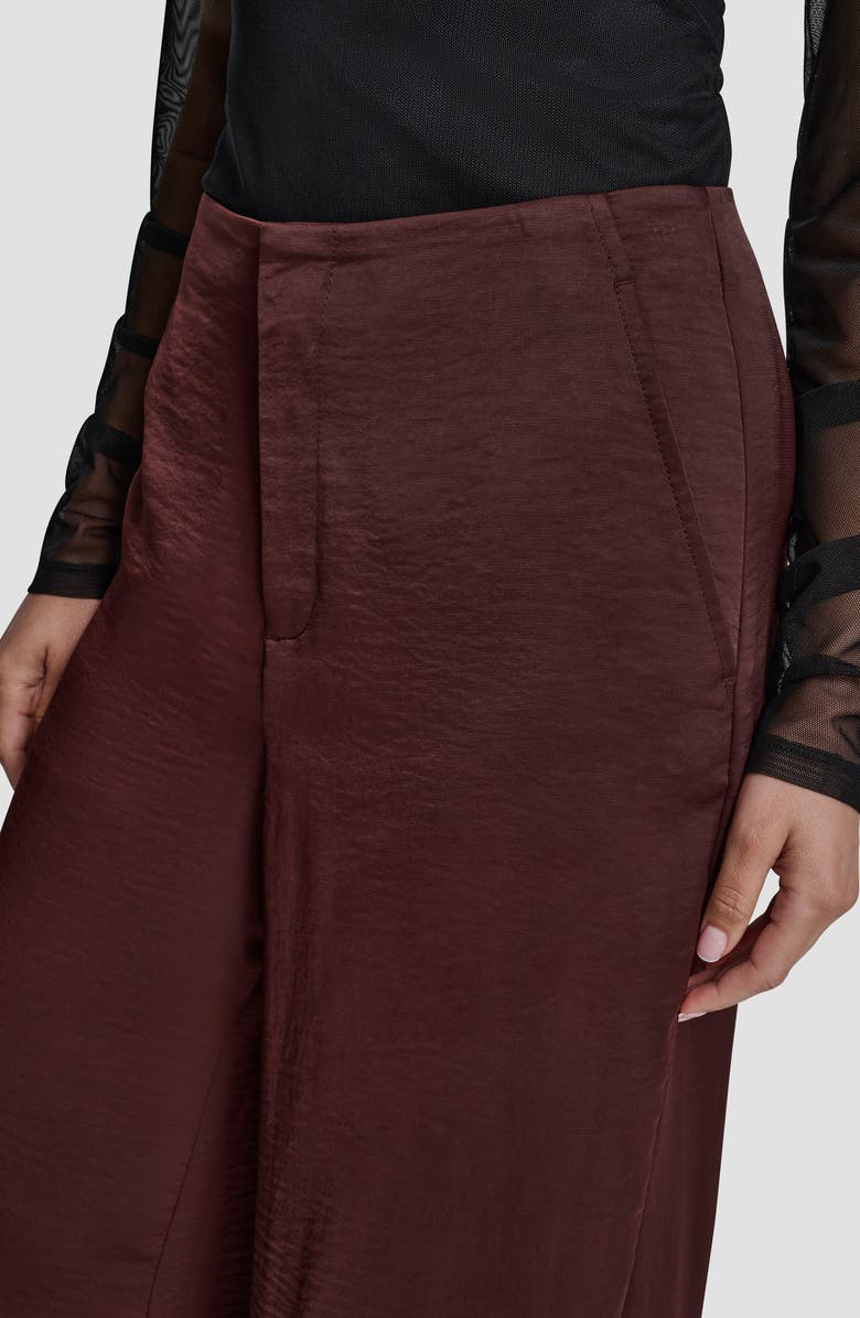 DKNY Wide Leg Pants, Alternate, color, Bitter Chocolate