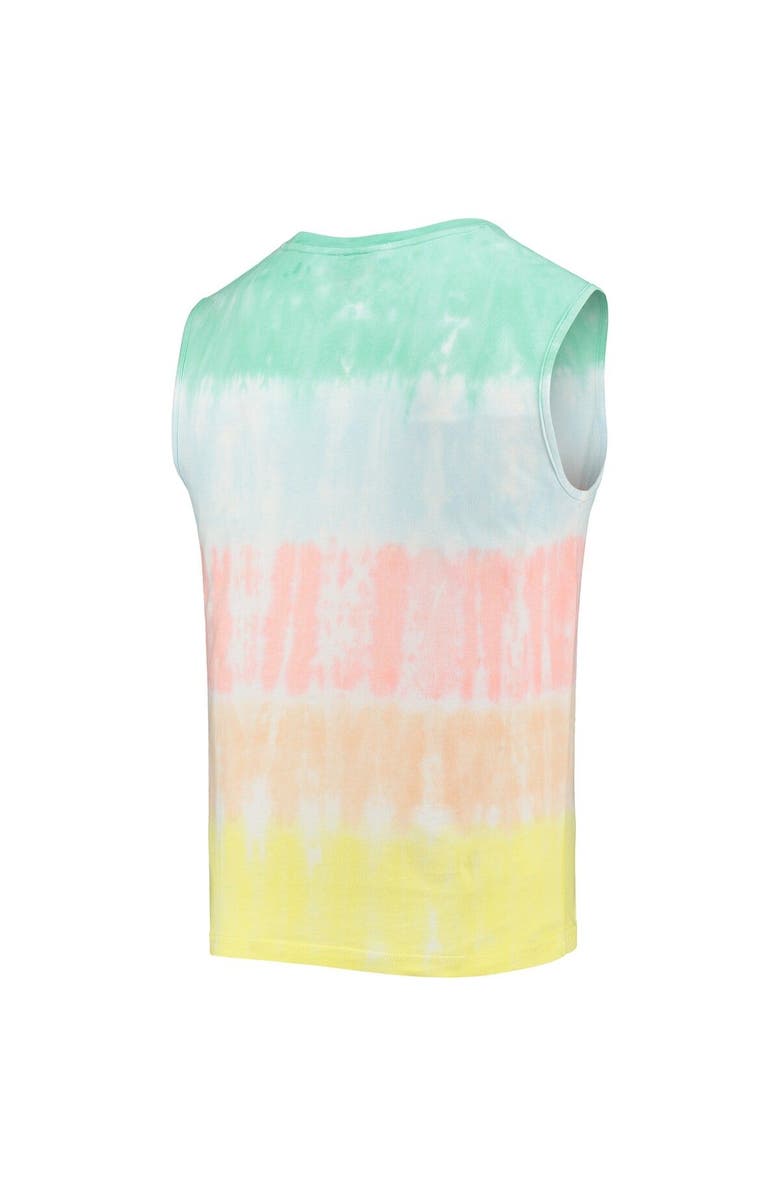 THE WILD COLLECTIVE Mint/Coral WNBA Logowoman Pride Tie-Dye Muscle Tank Top, Alternate, color, Mint