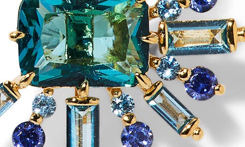 Nadri Stellar Halo Stud Earrings In Green