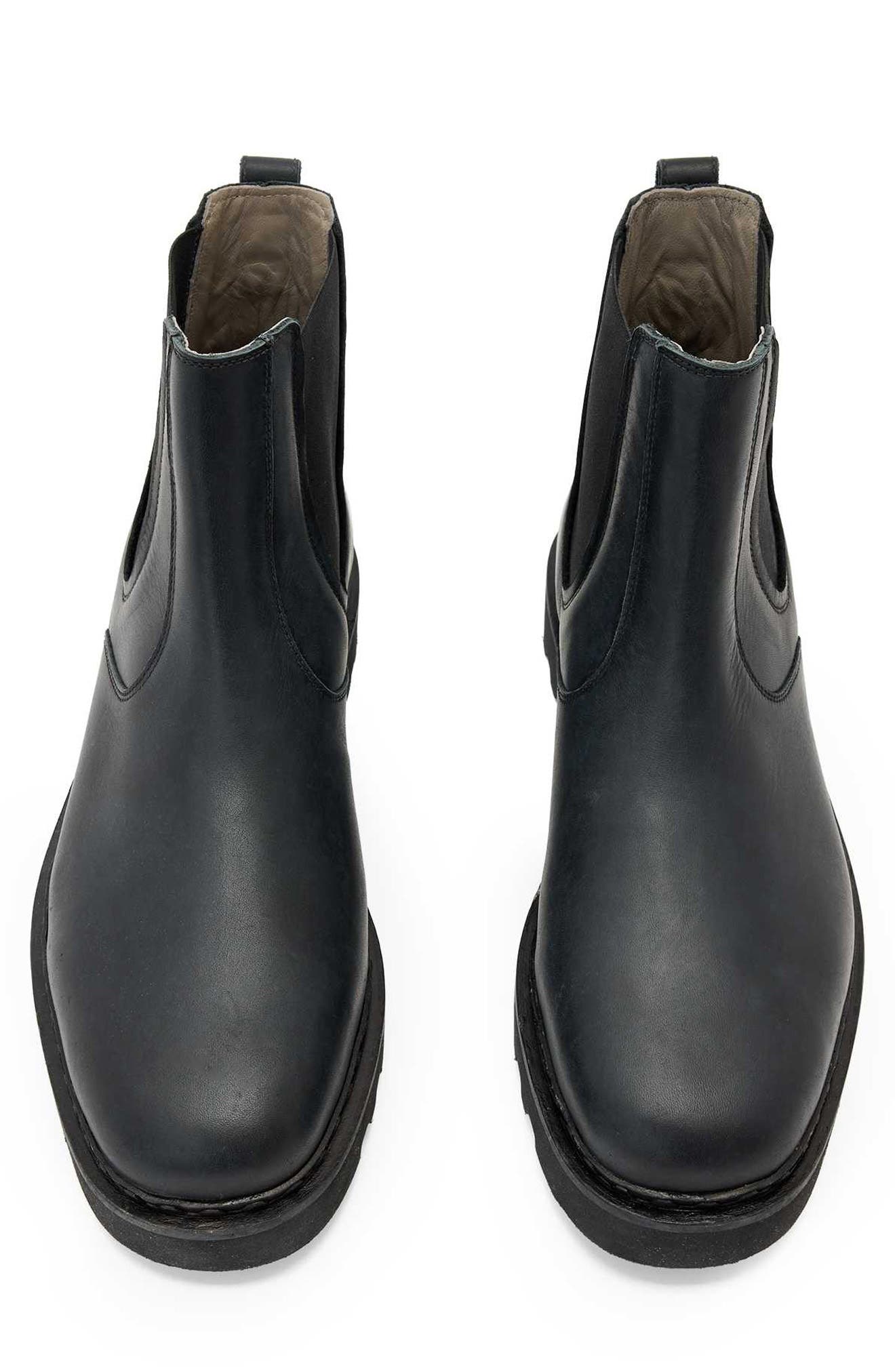 Skiff Chelsea Boot, Alternate, color, BLACK WAXED