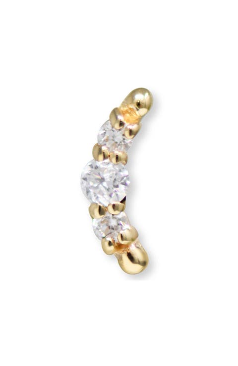 Cléo Croissant Diamond Stud Earring