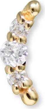 Anzie Cléo Croissant Diamond Stud Earring