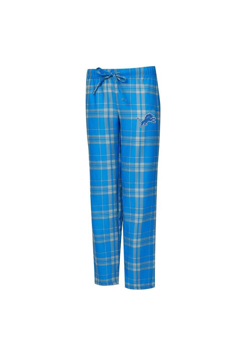 Women's Concepts Sport  Heather Gray/Blue Detroit Lions Regulate Plaid Tank Top & Pants Sleep Set, Alternate, color, Heather Gray
