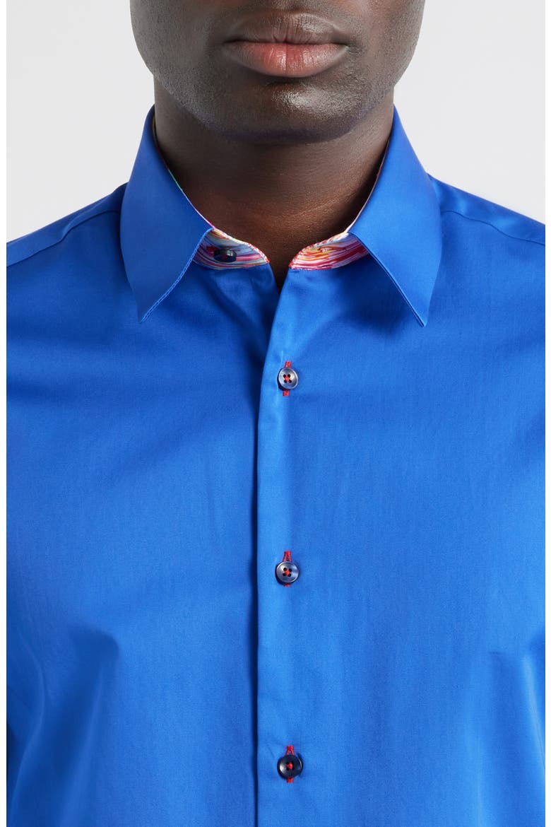 Sinai Collection Luxe Cotton Dress Shirt, Alternate, color, ROYAL BLUE