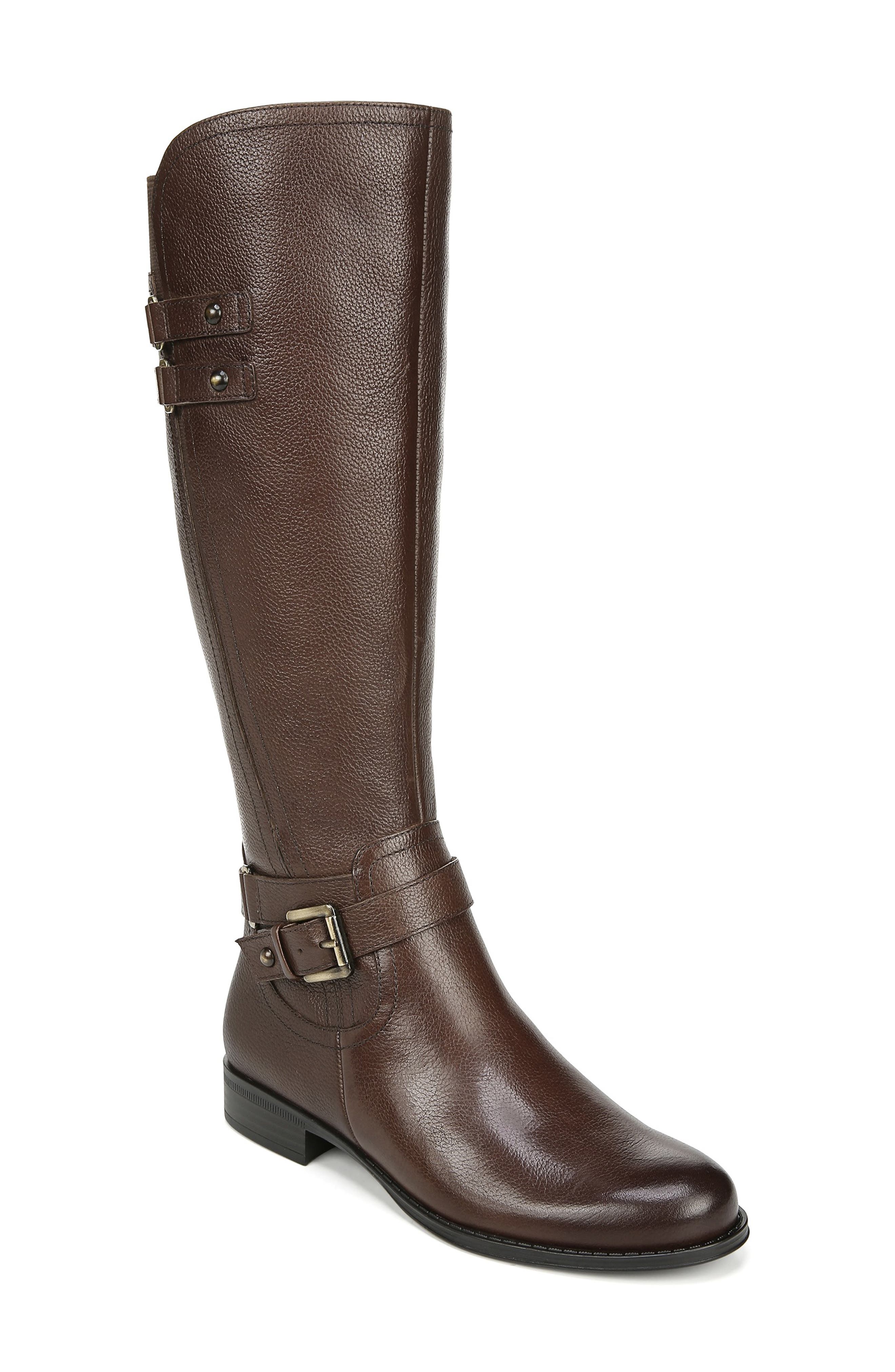 Jackie Tall Riding Boot, Main, color, CHOCOLATE LEATHER