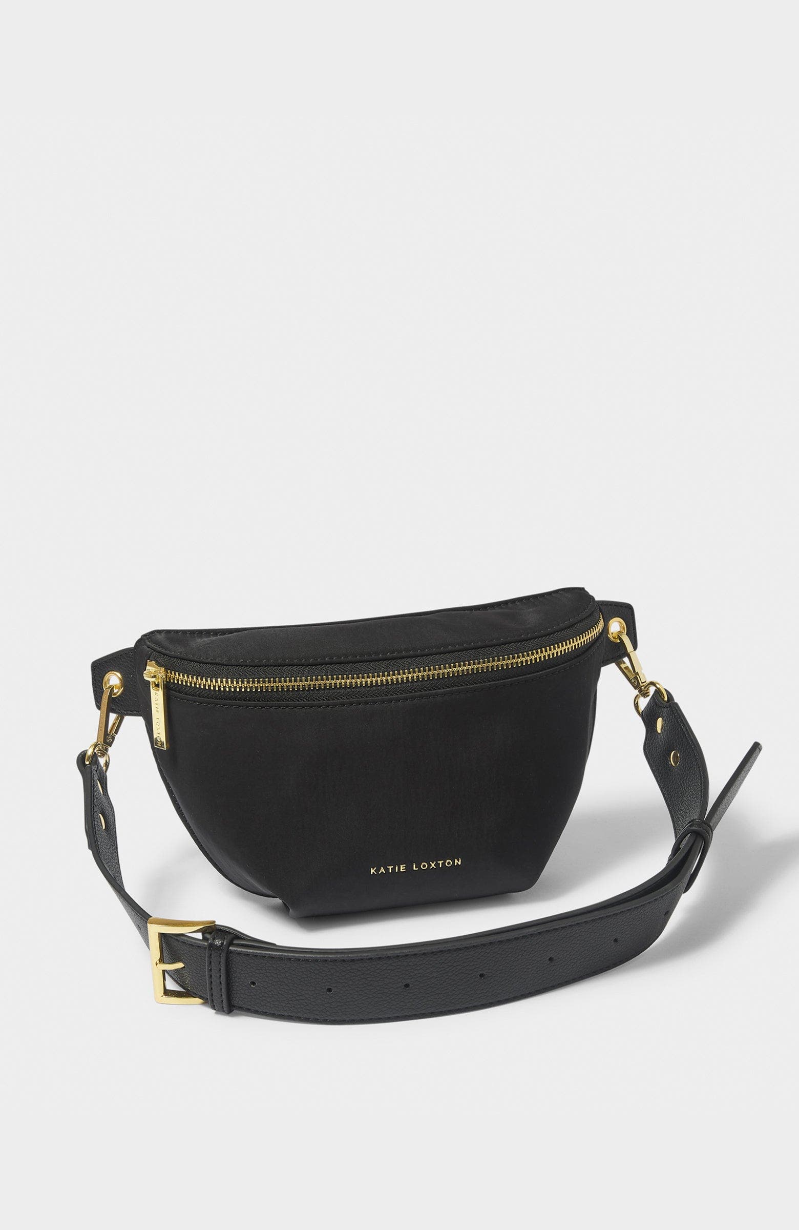 Katie Loxton Nylon-Luxe Belt Bag, Alternate, color, Black