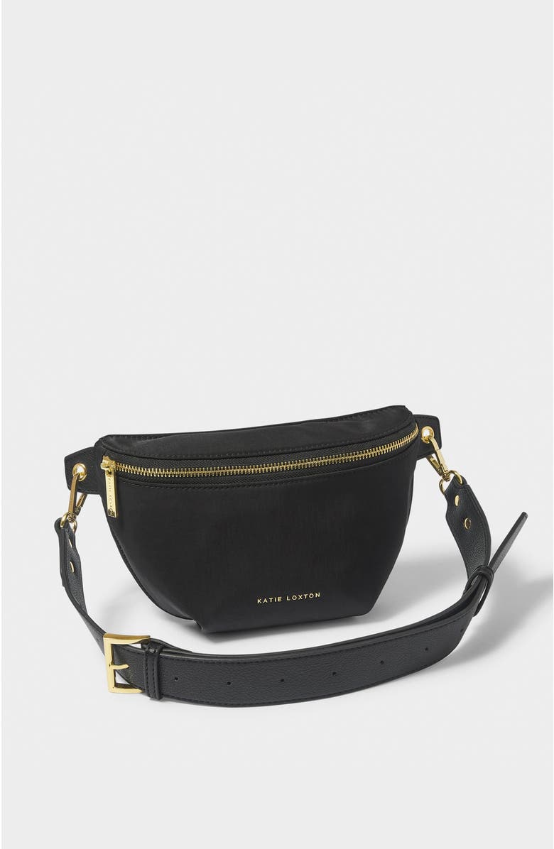 Katie Loxton Nylon-Luxe Belt Bag, Alternate, color, Black