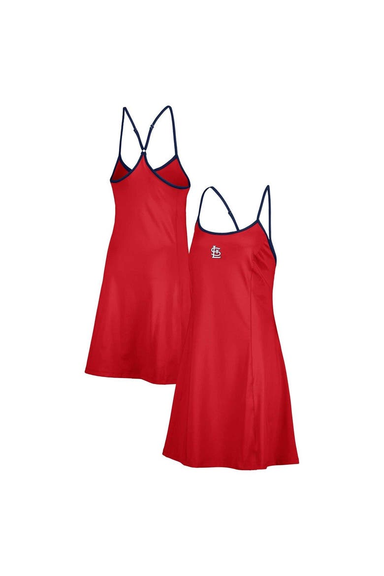 Women's Lusso  Red St. Louis Cardinals Nakita Strappy Scoop Neck Dress, Main, color, Red
