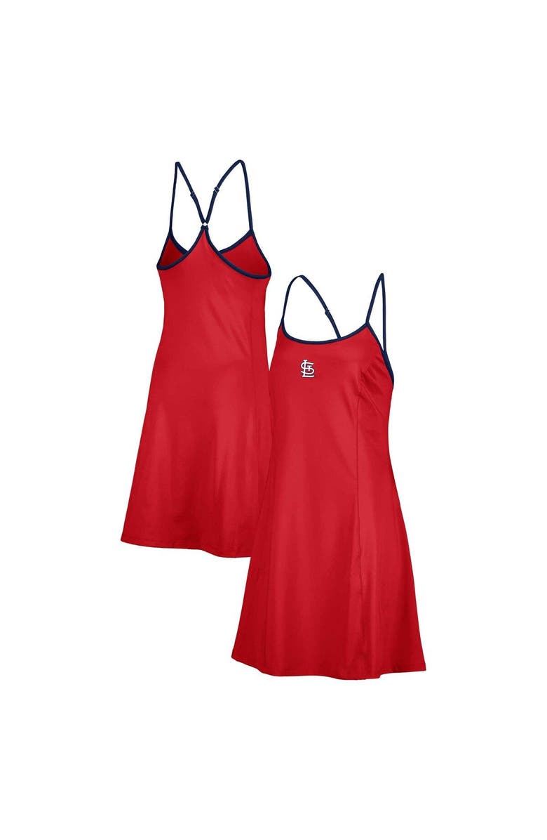 LUSSO Women's Lusso  Red St. Louis Cardinals Nakita Strappy Scoop Neck Dress, Main, color, Red