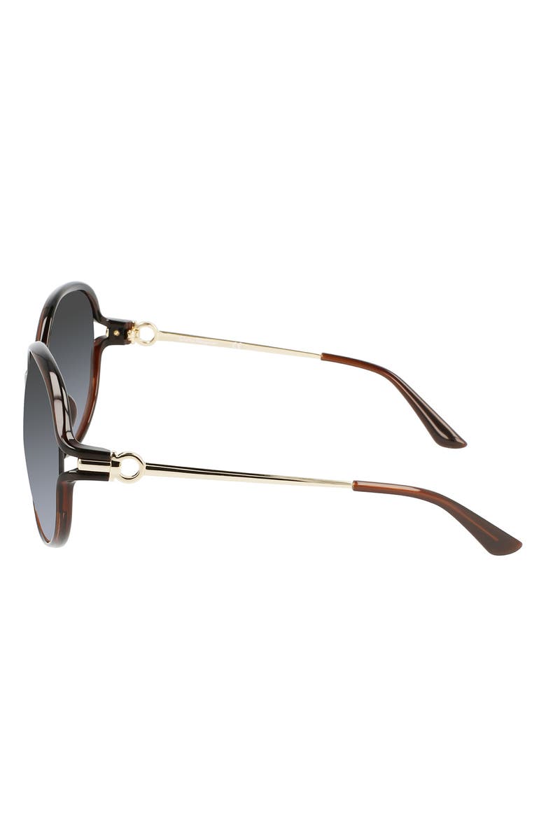 FERRAGAMO Salvatore Ferragamo 60mm Oval Sunglasses, Alternate, color, 