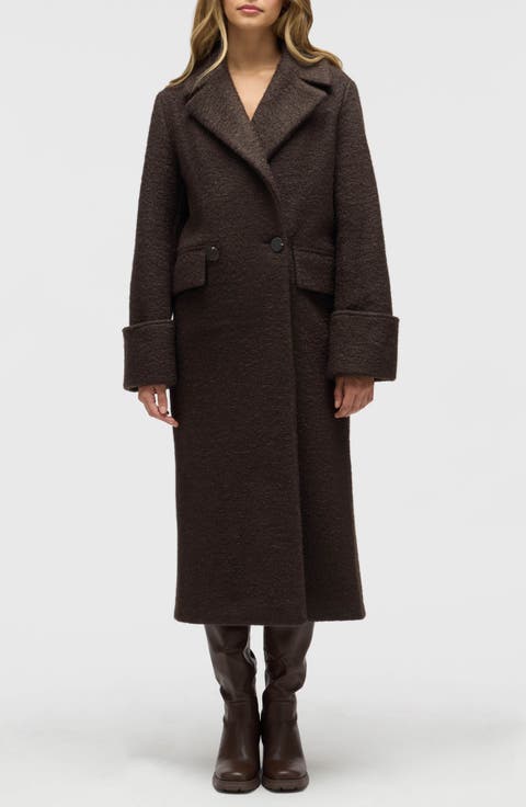 Bouclé Double Breasted Coat