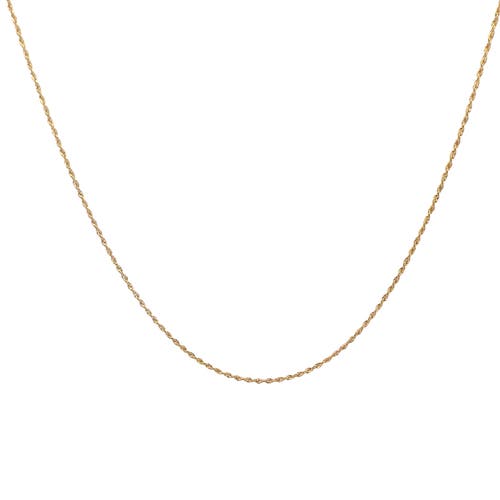 Ancona Jewelry 18k Yellow Gold Diamond Cut Rope Chain Necklace 1.5mm In Yellow