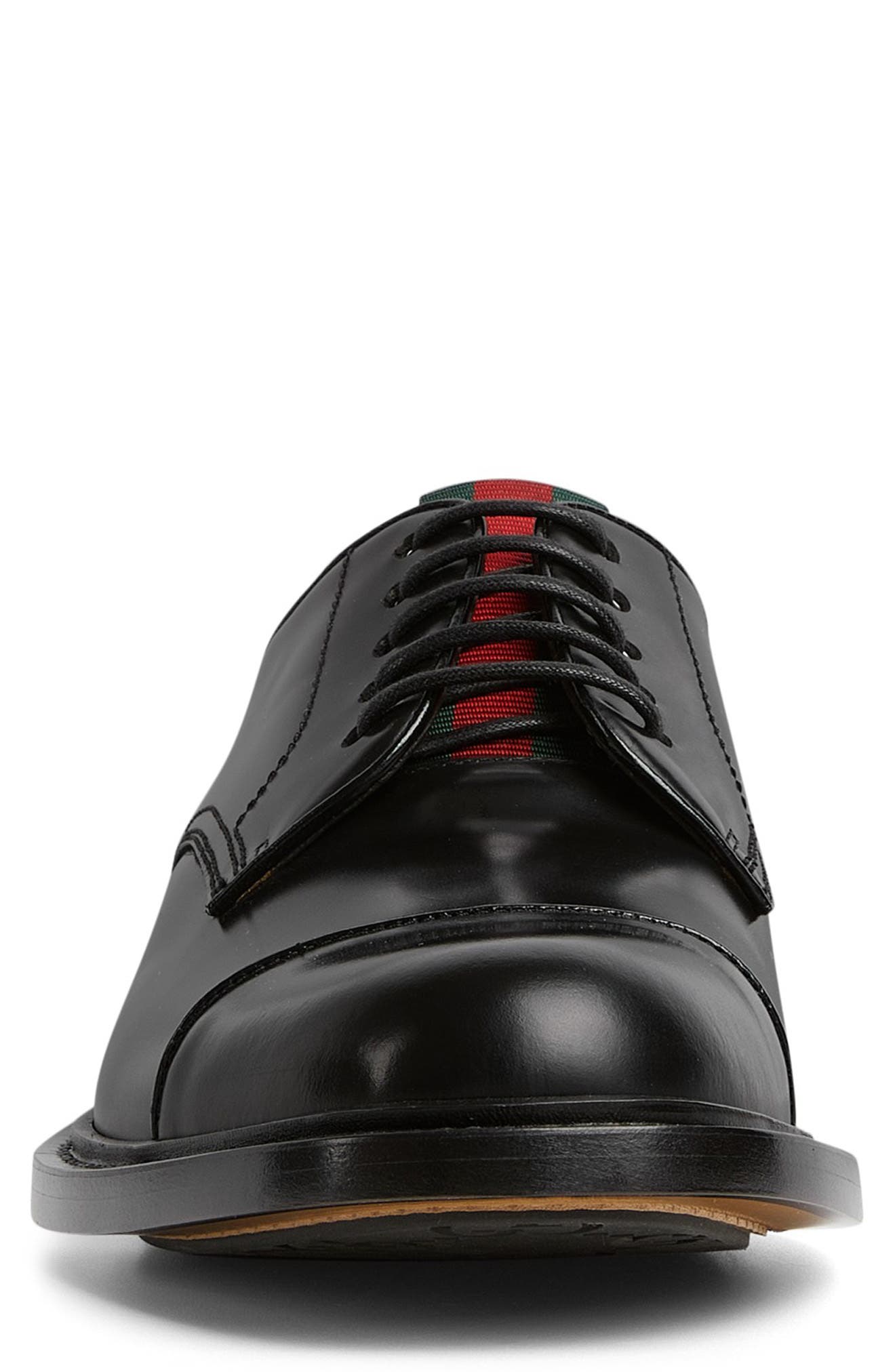 Gucci William Cap Toe Derby, Alternate, color, Black