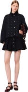 maje Cropped velvet collar jacket