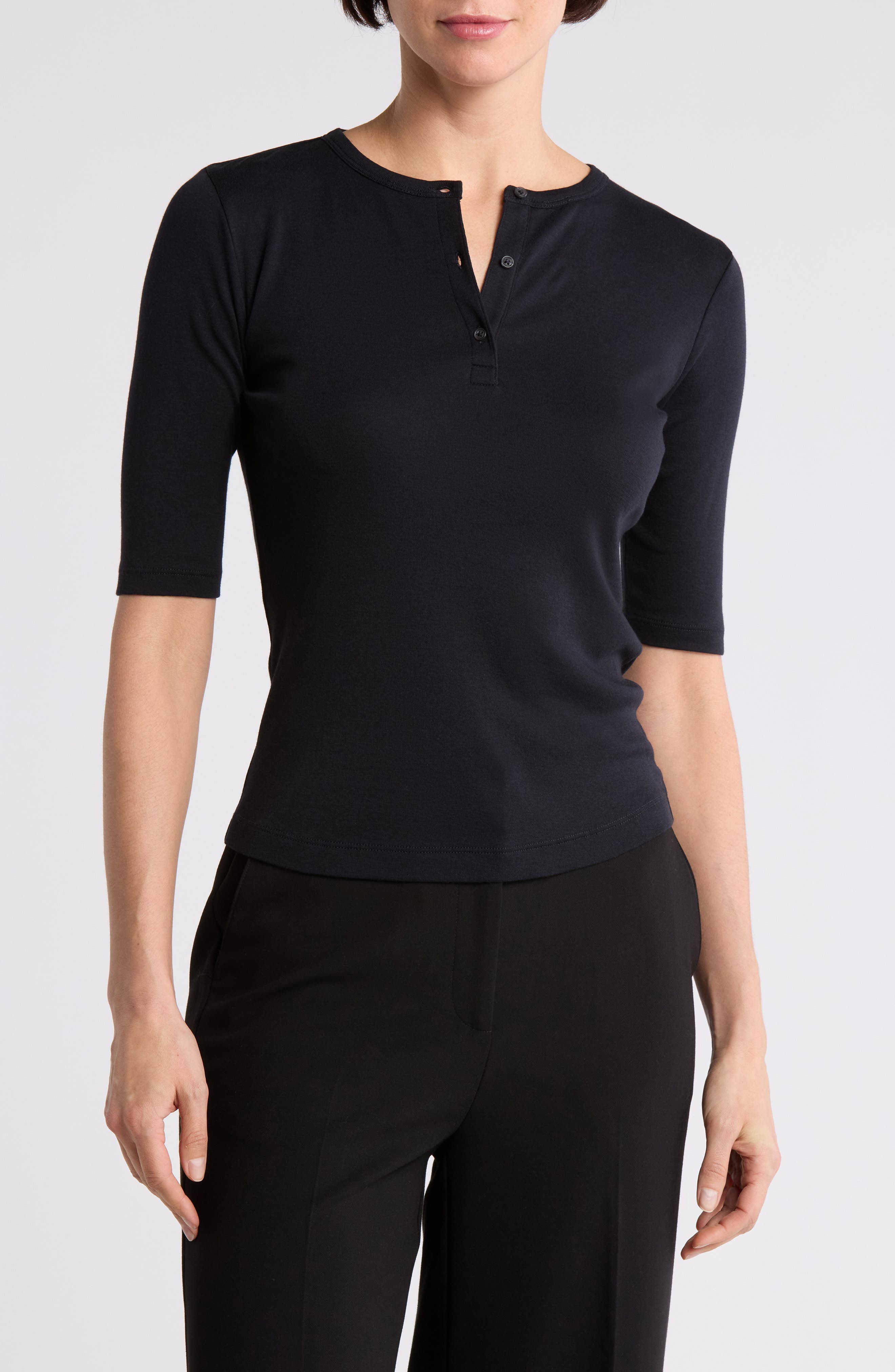 Vince Elbow Sleeve Henley