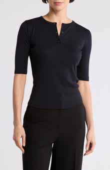 Vince Elbow Sleeve Henley