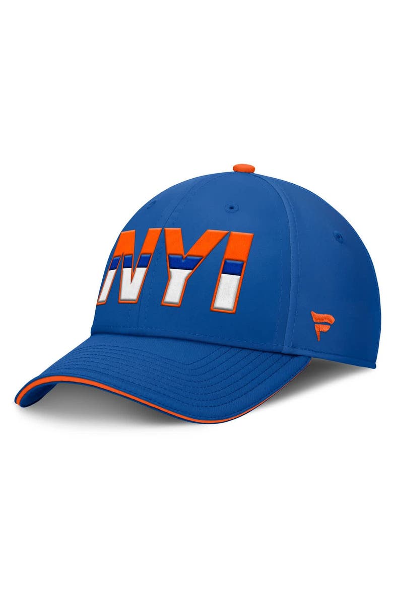 FANATICS Men's Fanatics Royal/Orange New York Islanders Authentic Pro Rink Team Code Flex Hat, Alternate, color, Royal