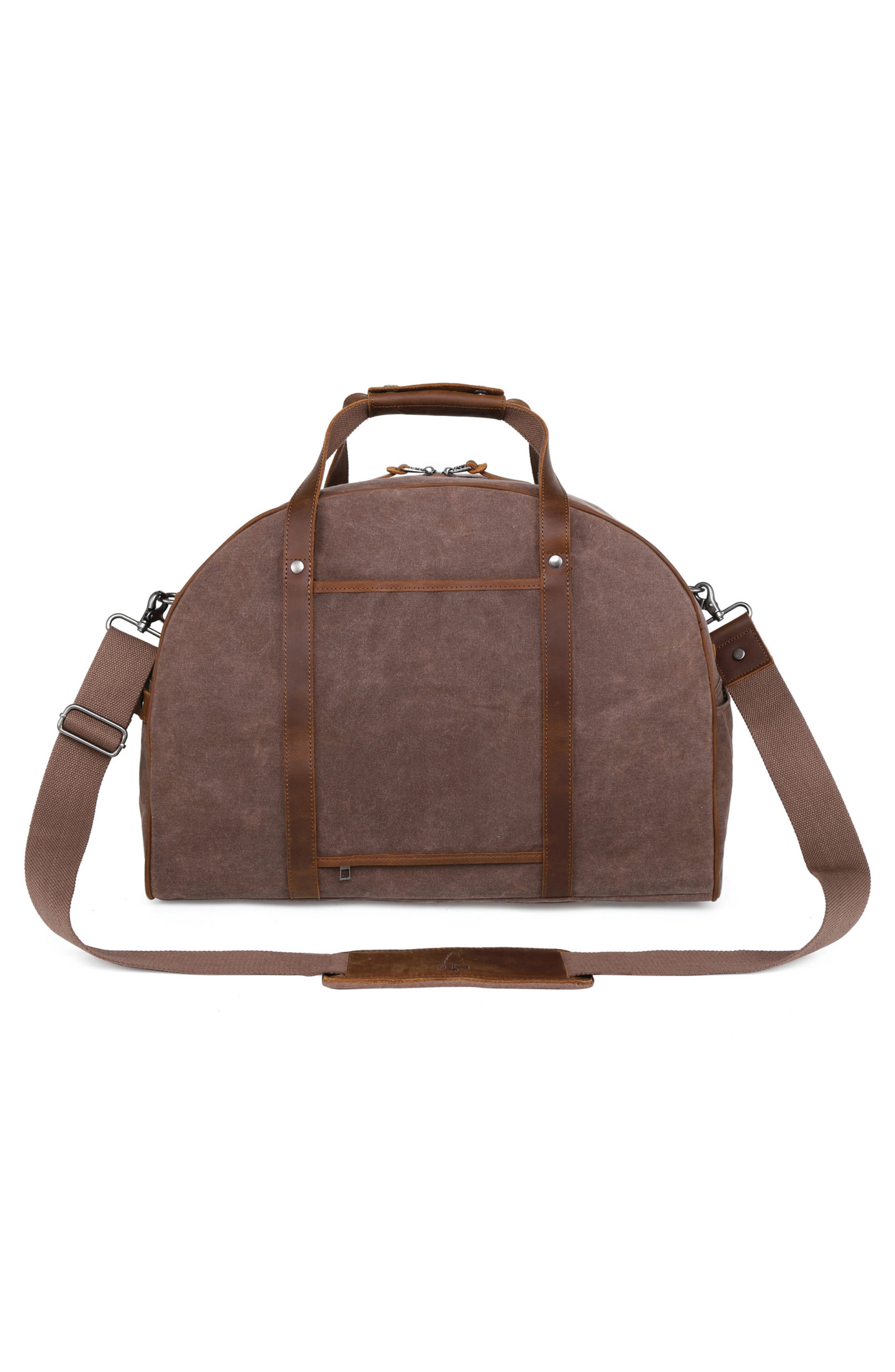 Stone Creek Waxed Canvas Duffle Bag, Alternate, color, BROWN