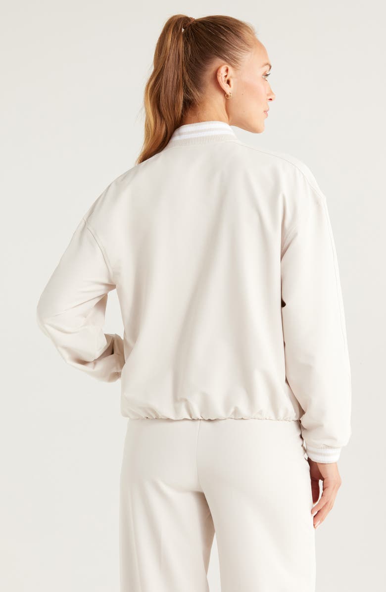 Recess Pickleball x Zella Volley Varsity Jacket, Alternate, color, Grey Moonbeam