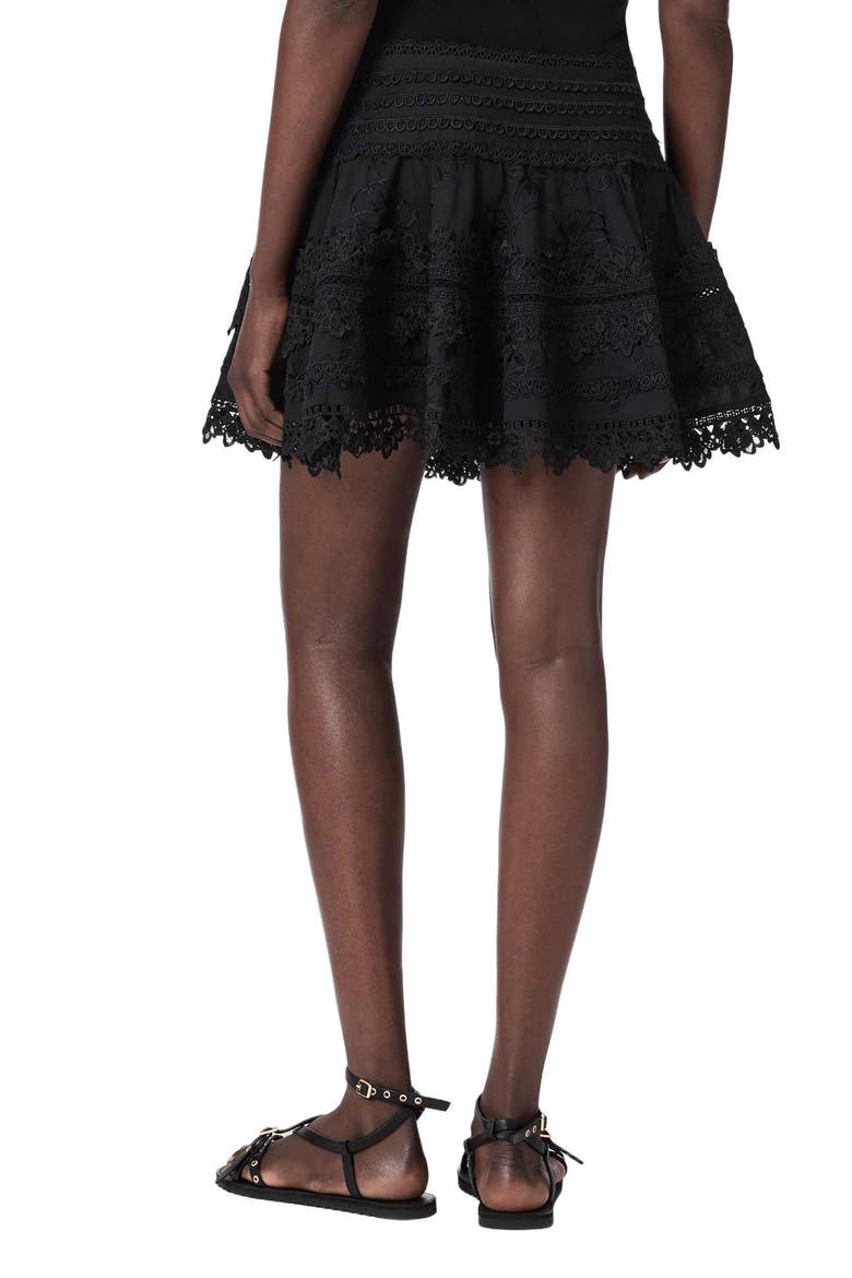 Lillith Lace Miniskirt, Alternate, color, BLACK