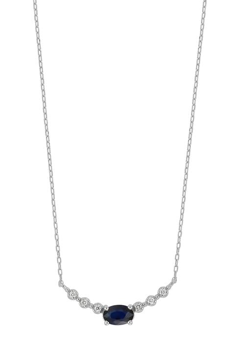 El Mar Diamond & Sapphire Pendant Necklace (Nordstrom Exclusive)