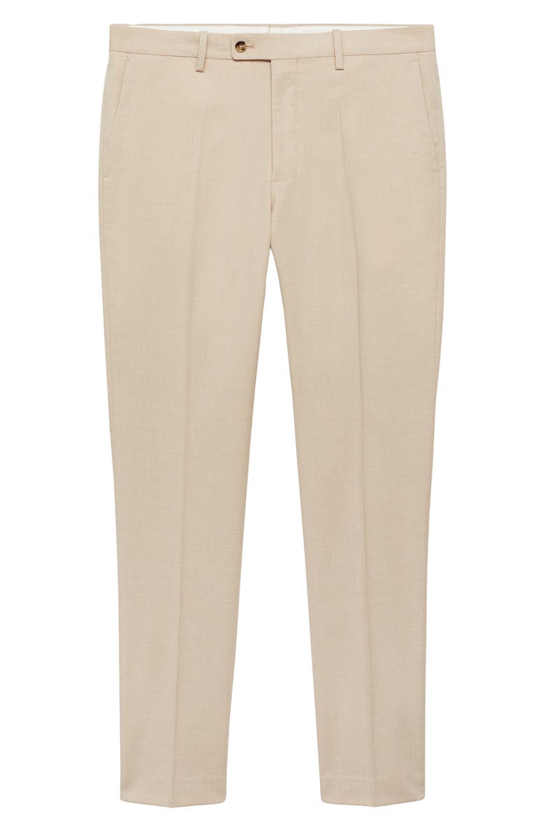 MANGO Milan Slim Fit Suit Pants, Alternate, color, Beige