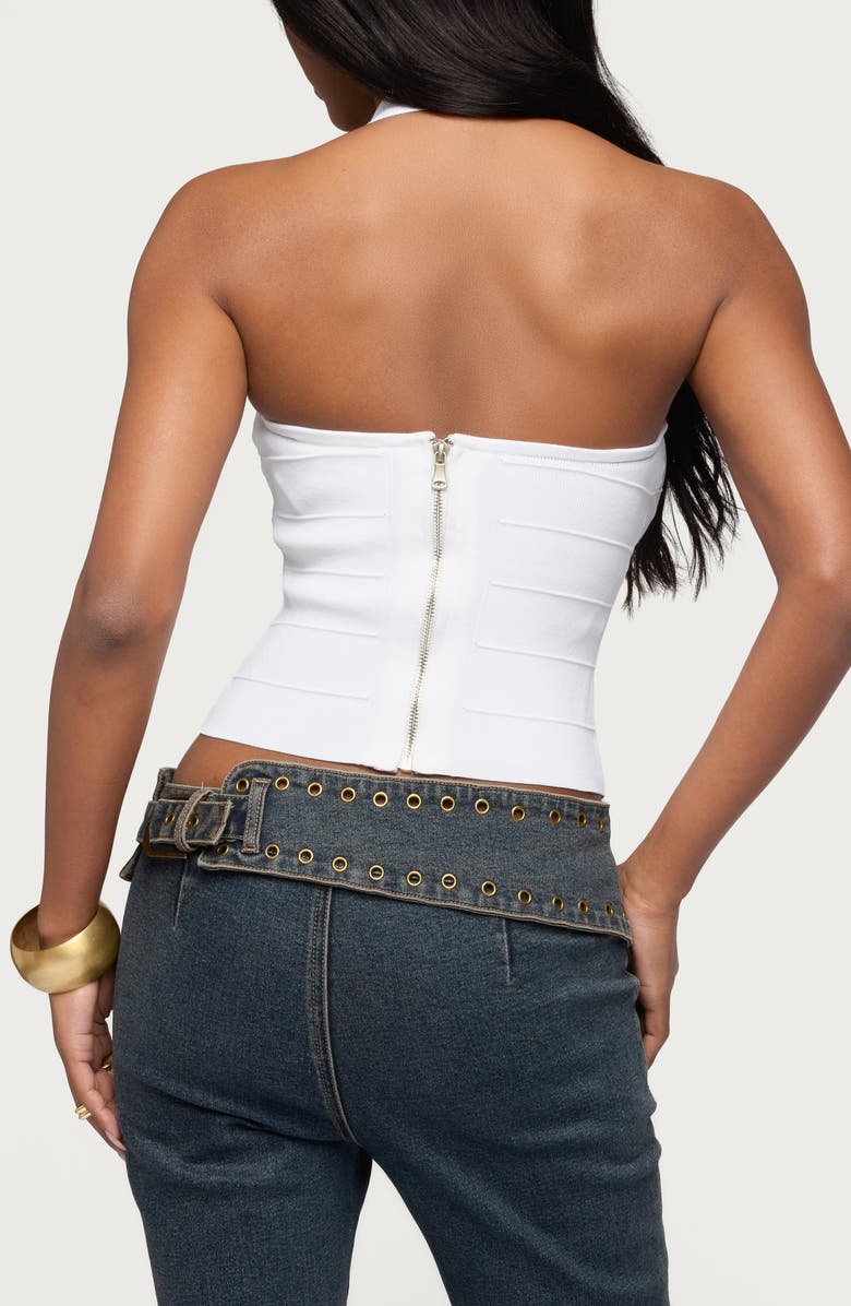 EDIKTED Esmerela Bandage Crop Halter Top, Alternate, color, 