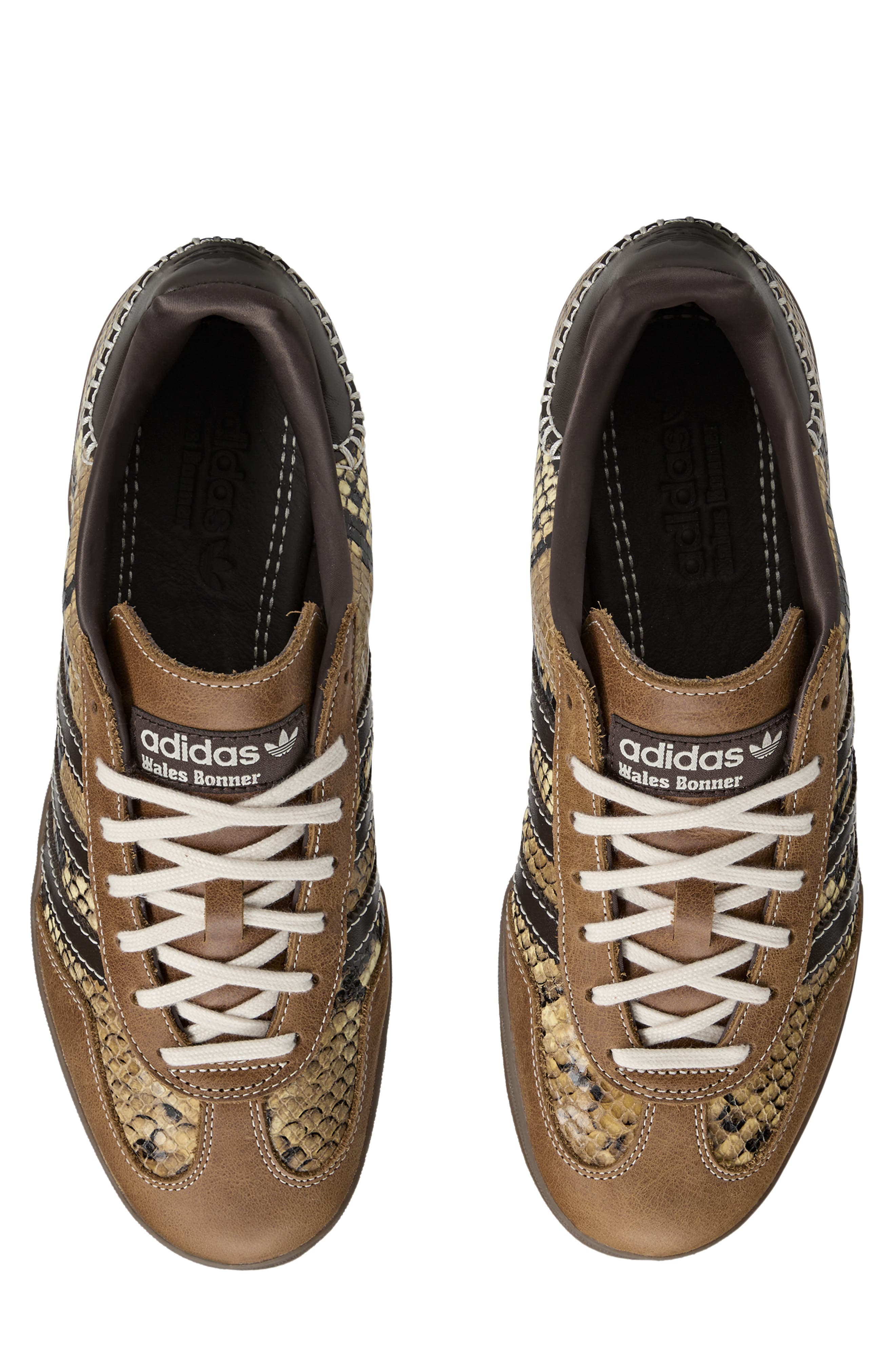 adidas x Wales Bonner Gazelle Snake Embossed Sneaker, Alternate, color, Dust Rust/ White/ Brown