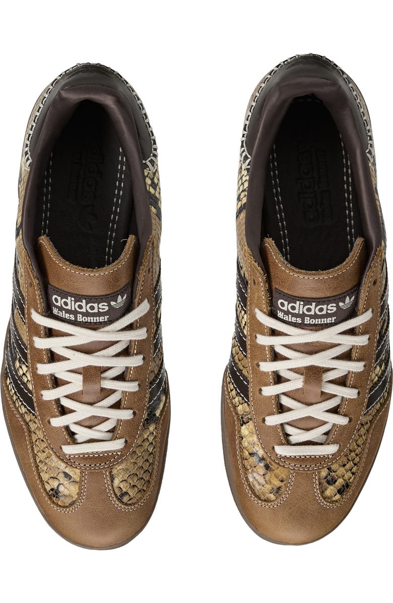 adidas x Wales Bonner Gazelle Snake Embossed Sneaker, Alternate, color, Dust Rust/ White/ Brown