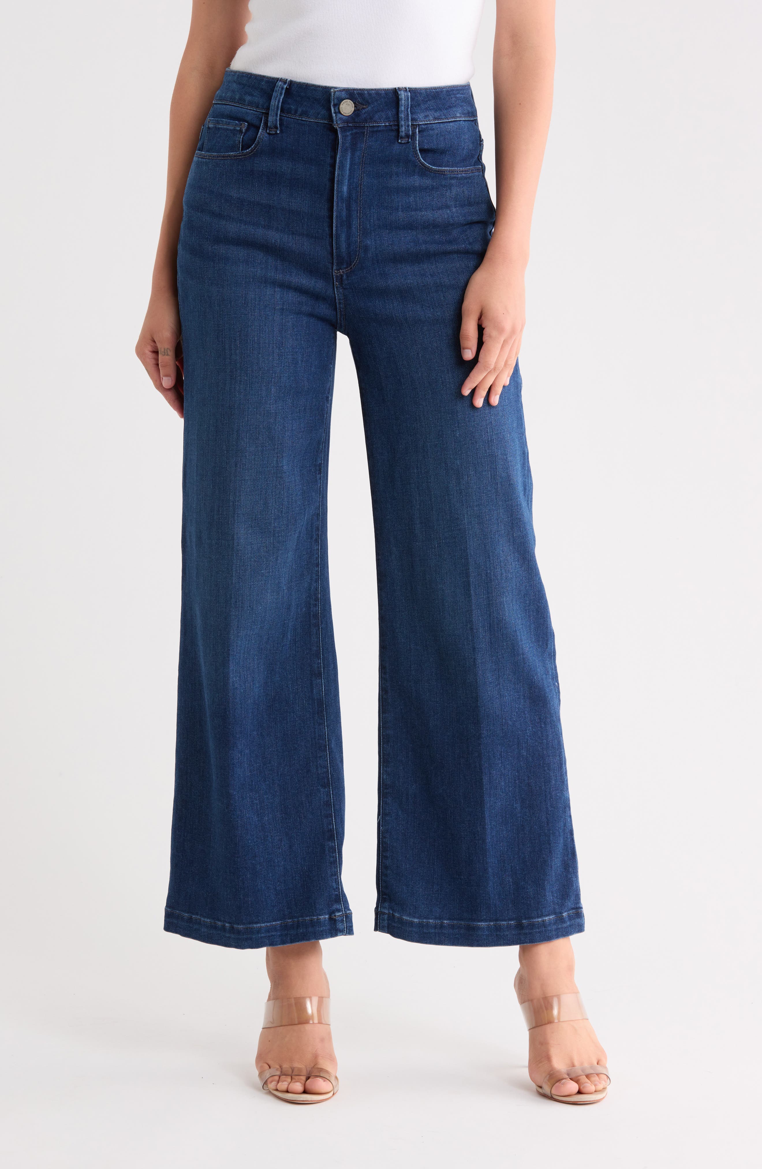 Genesee Cropped Wide Leg Jeans