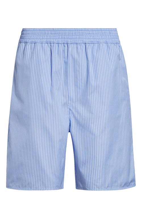 Teurn Studios Relaxed Pinstripe Cotton Poplin Shorts