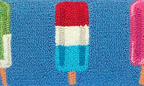 R16 Home Ice Pop Indoor/outdoor Throw Pillow In Blue/white