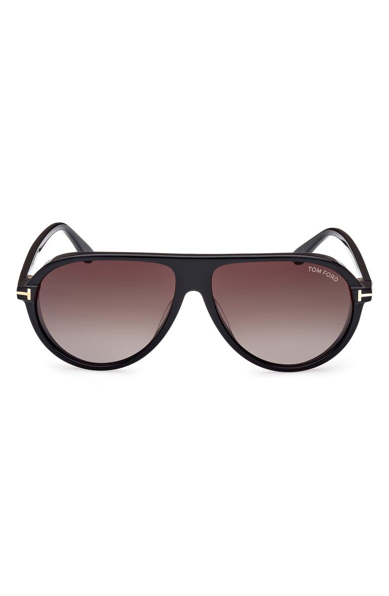 TOM FORD Marcus 60mm Gradient Pilot Sunglasses, Main, color,