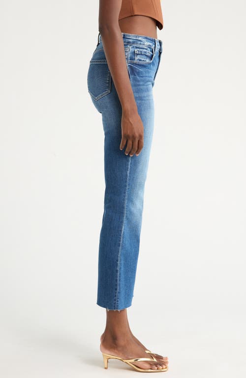 L Agence Kendra Cropped Distressed High-rise Flared Jeans In Blue