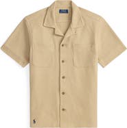 Polo Ralph Lauren Waffle Knit Cotton & Linen Camp Shirt