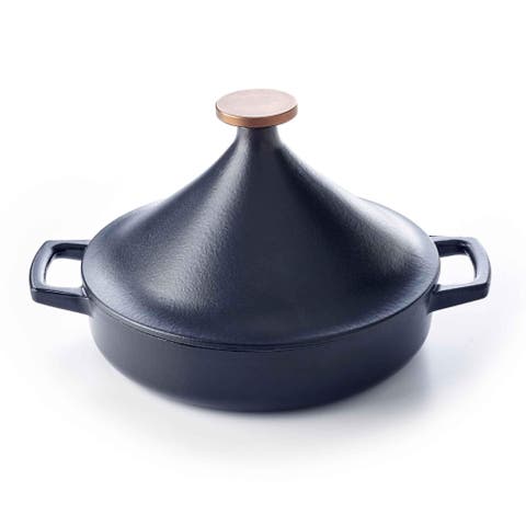 Nori Enameled Cast Iron 3-Quart Tagine Pot with Bronze Lid