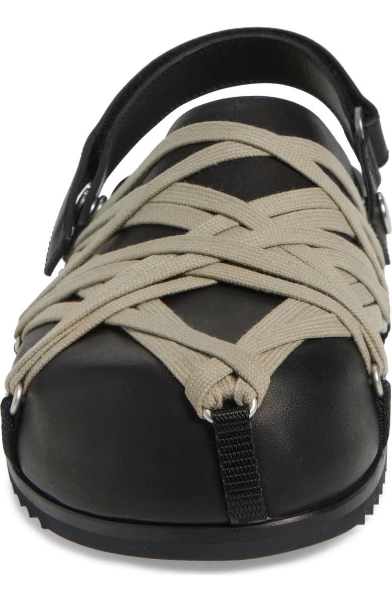 Rick Owens Megalace Granola Slingback Clog, Alternate, color, Black