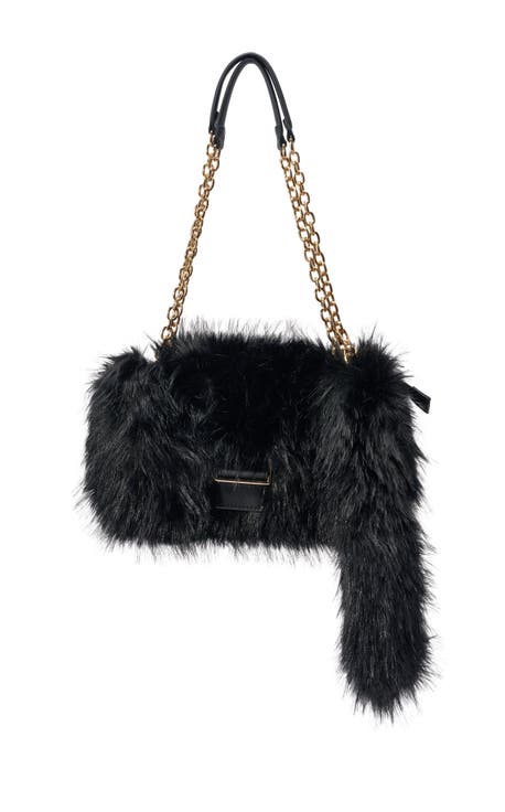 Tailspin Faux Fur Handbag