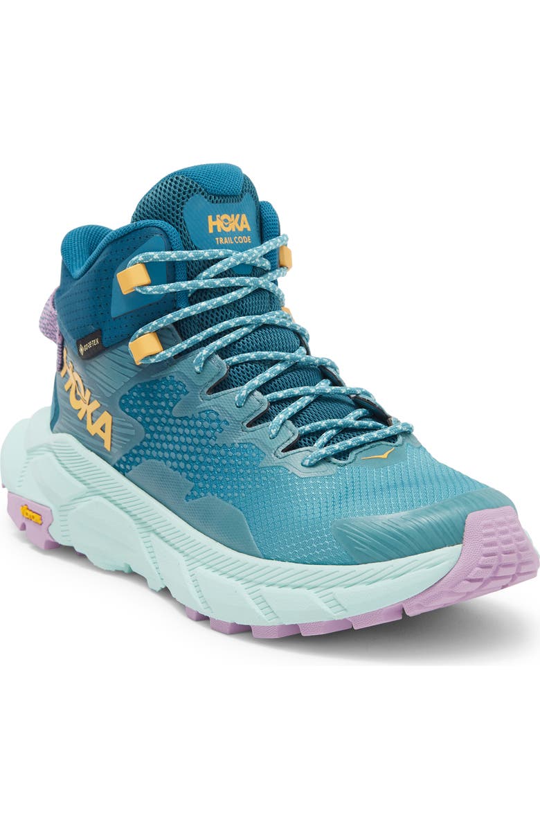 HOKA Trail Code Gore-Tex<sup>®</sup> Hiking Boot, Main, color, Ocean Mist / Sunlit Ocean