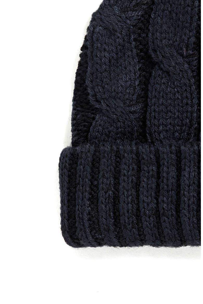 Cable Knit Cap, Alternate, color, DARK BLUE