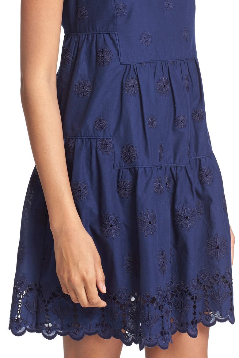'Kit' Embroidered Shirtdress, Alternate, color, MIDNIGHT
