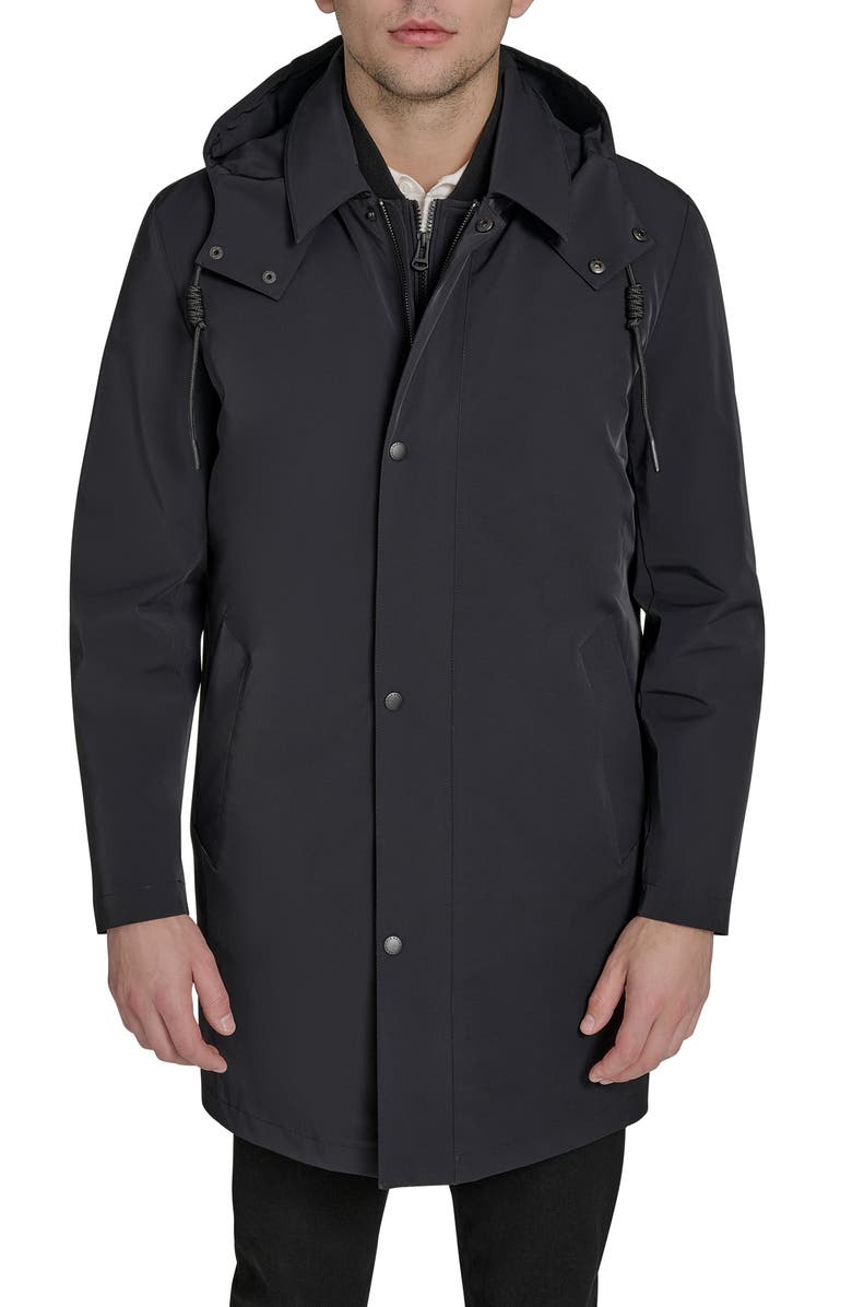 Cole Haan 3-in-1 Hooded Mackintosh, Main, color, Black