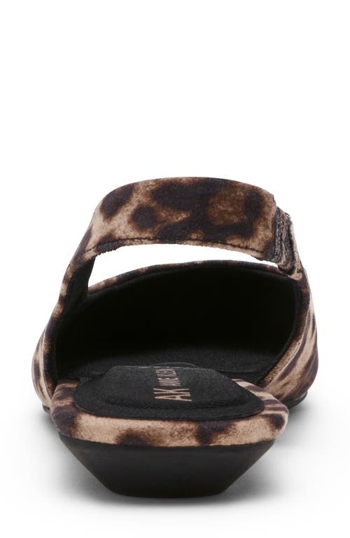 Anne Klein Oliff Slingback Flat In Animal Print