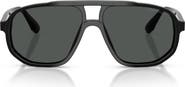 Emporio Armani 57mm Pilot Sunglasses