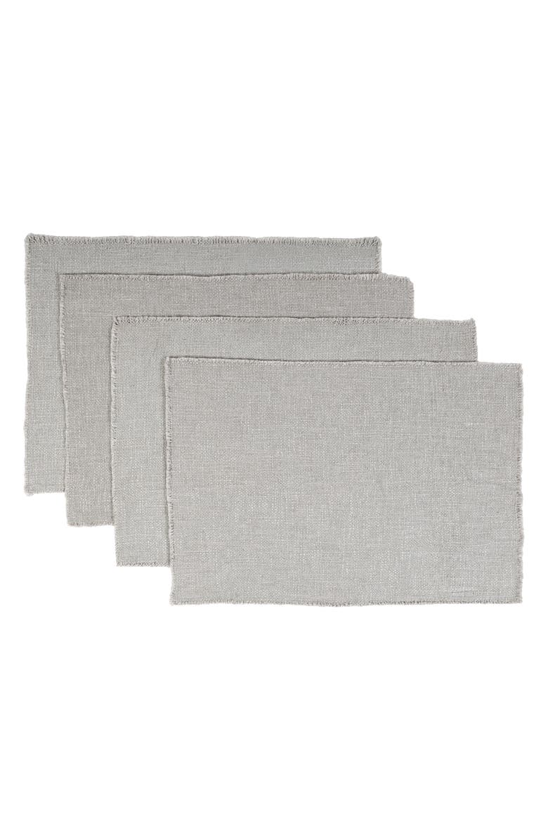 Pom Pom at Home Oakville Set of 4 Placemats, Main, color, Light Grey